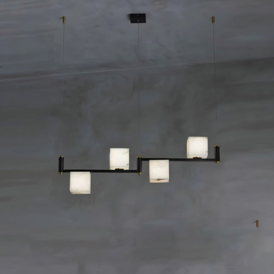Elegant modern alabaster chandelier
