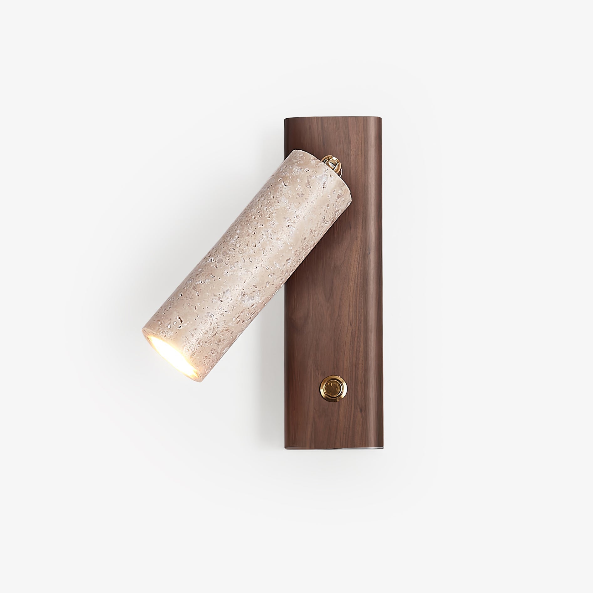Freyza | Applique murale cylindrique en travertin Ornoria – Chambre Couloir