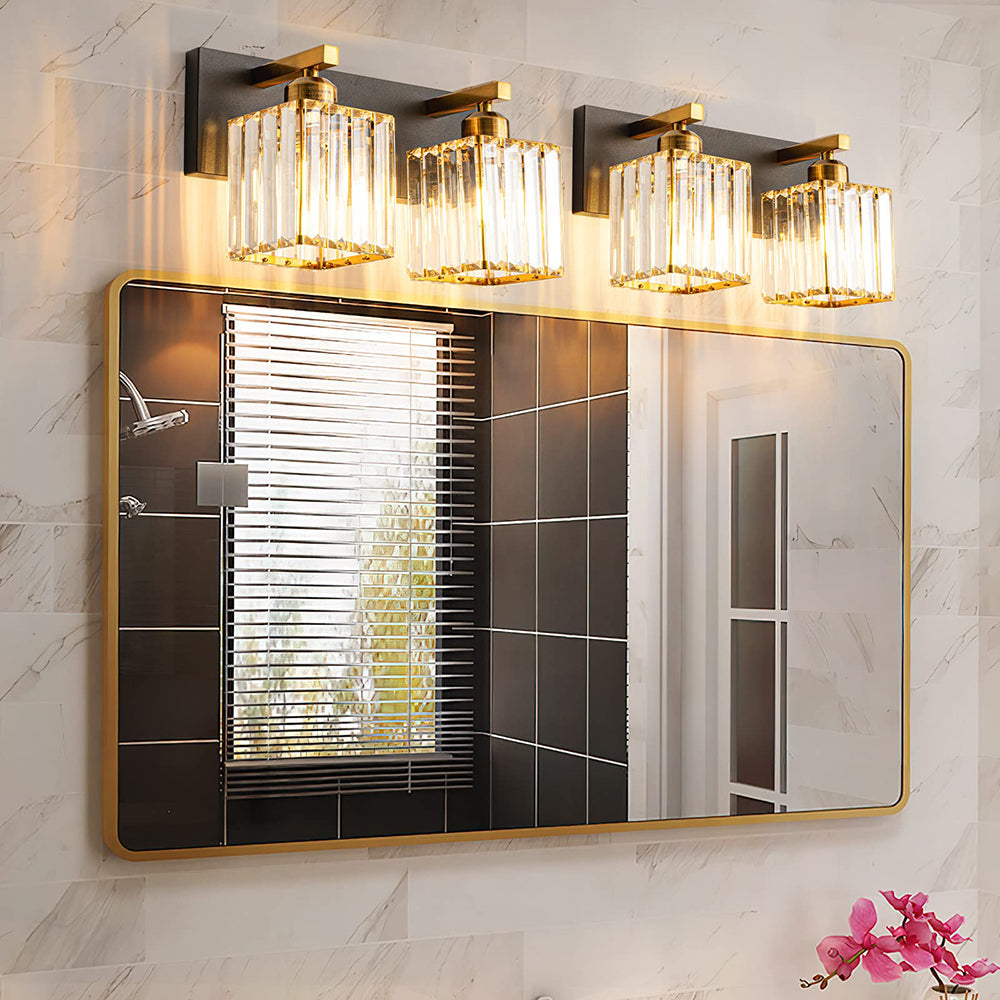 Freyza | Applique murale intérieure dorée en cristal – Chambre et salon vintage