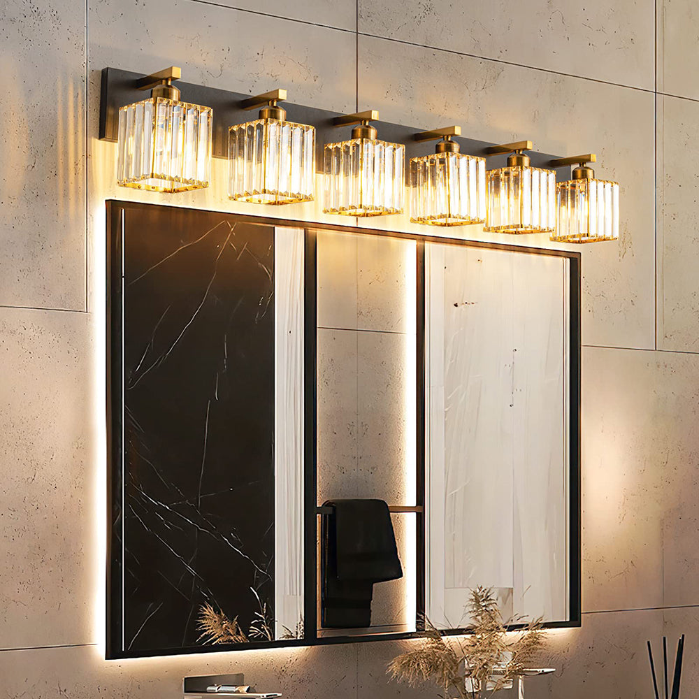 Freyza | Applique murale intérieure dorée en cristal – Chambre et salon vintage