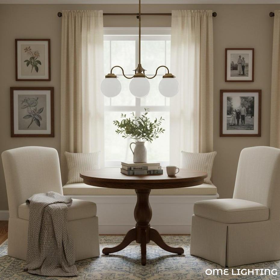 Freyza | 3-Light Glass Chandelier – Dining Room Living Room