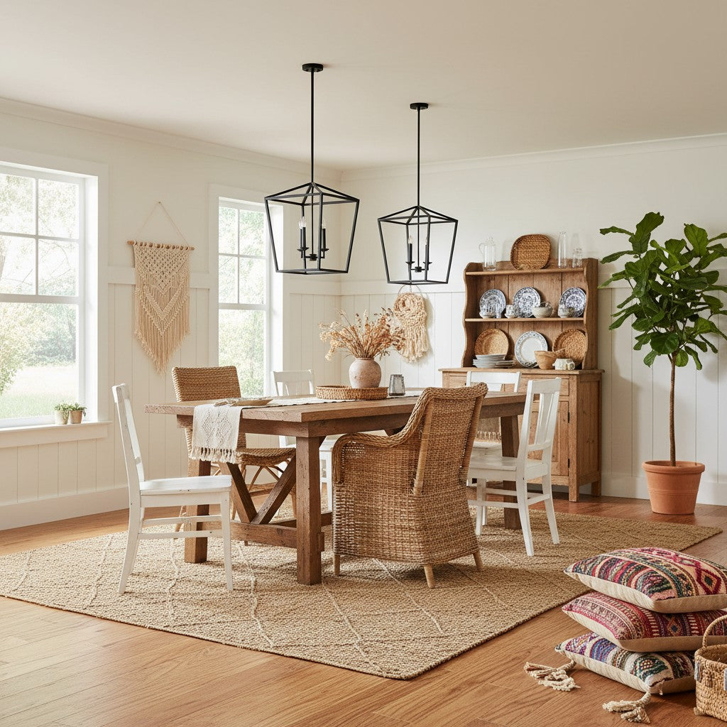 Freyza | Lodge Lantern Brass Pendant Light