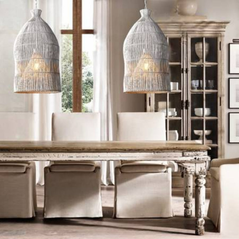 Freyza | Ritta Design Birdcage Rattan Pendant Light – Kitchen Dining Room