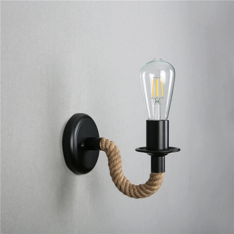 Freyza | Applique murale intérieure noire – Chambre et salon vintage