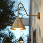 Freyza | Applique murale extérieure noir et or – Éclairage moderne pour jardin, porche et extérieur