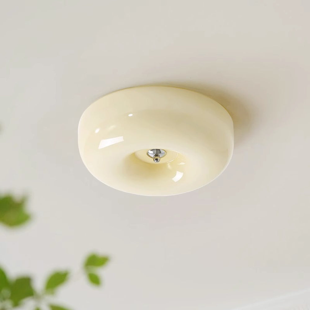 Freyza | Glass Flush Mount Ceiling Light – Bedroom Hallway Kitchen