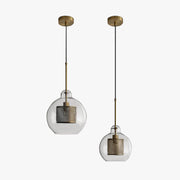 Freyza | Hessa Contemporary Golden Gold Glass Pendant Light – Contemporary Kitchen Dining Room