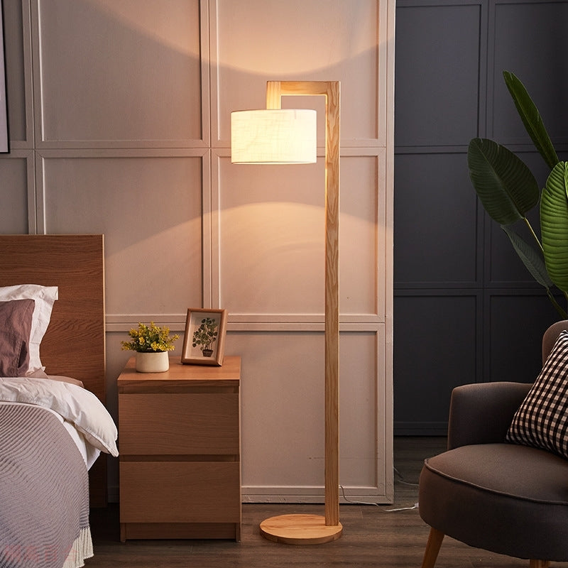 Freyza | Lampadaire en tissu et bois – Salon, chambre