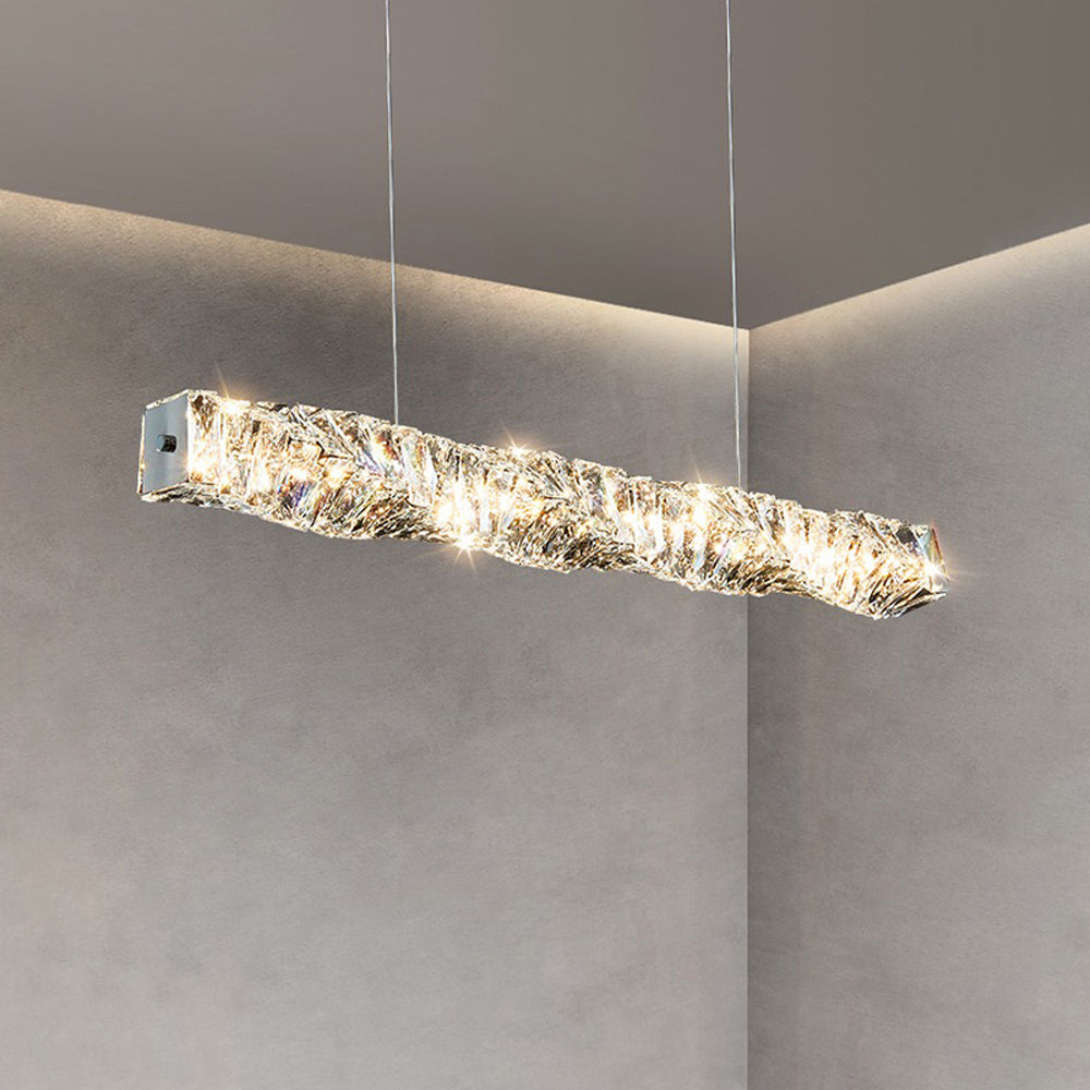 Freyza | Gold Crystal Pendant Light – Kitchen Dining Room