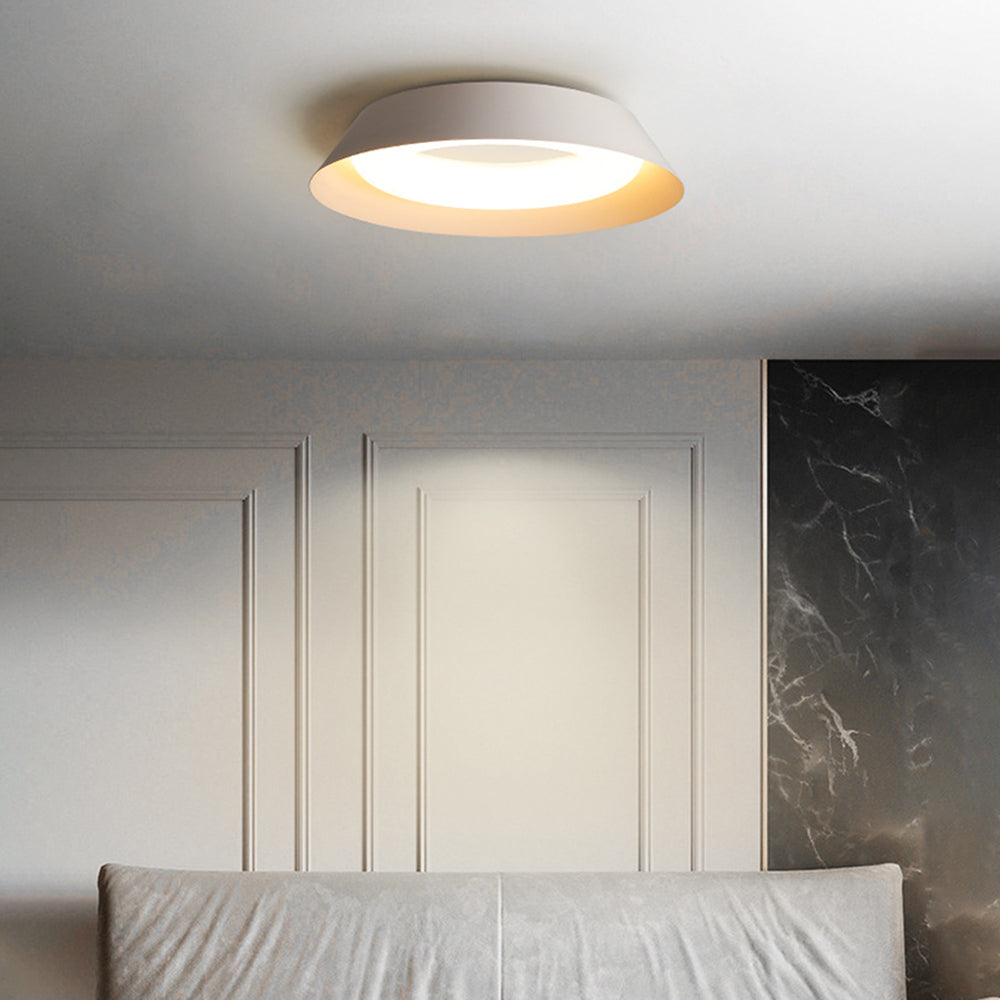 Freyza | Plafonnier blanc à montage affleurant – chambre, couloir, cuisine nordiques