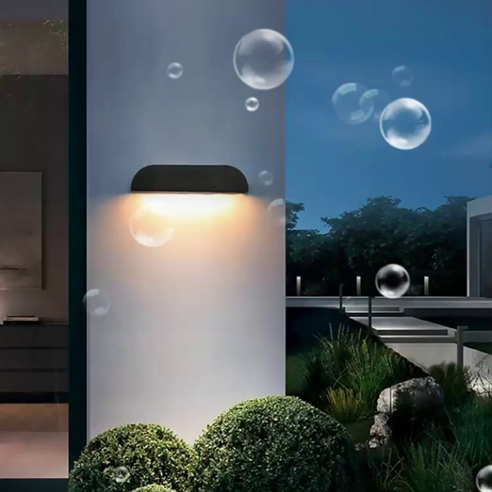 Freyza | Applique murale extérieure noire et blanche – Éclairage moderne pour jardin, porche et extérieur