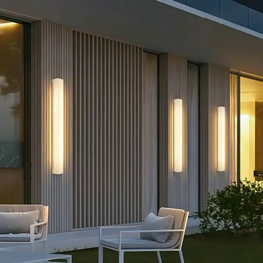 Freyza | Ayen Modern Rectangular White Outdoor Wall Light – Modern Garden Porch Exterior