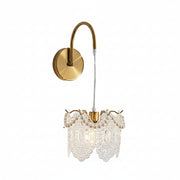 Freyza - LED Wall Sconce Light – Nordic Glass Feather Leaf Art Deco (20x20cm / 7.9x7.9in)