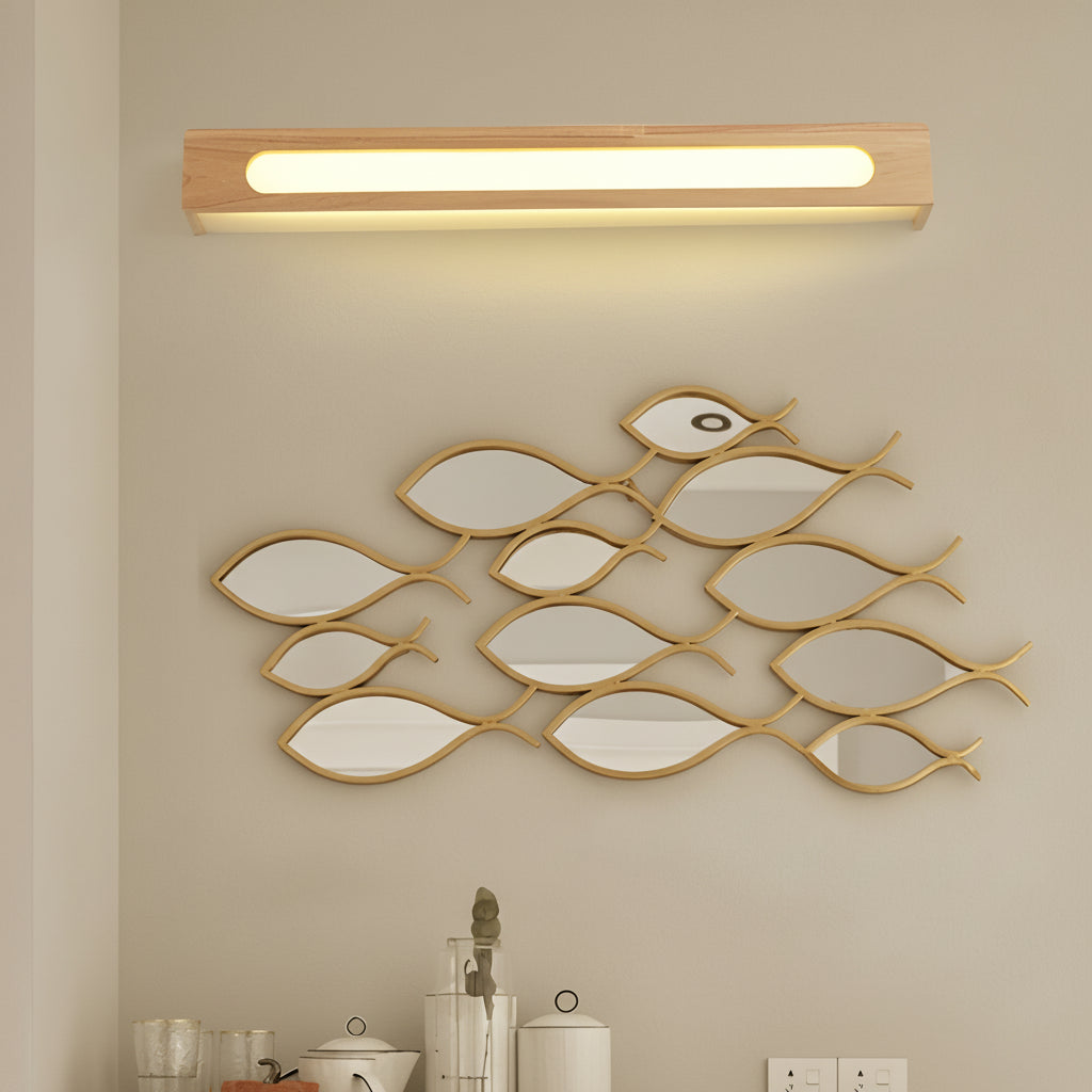 Freyza - Modern Nordic Waterproof Wood LED Wall Sconce – IP65 Outdoor Rectangular Wall Lamp