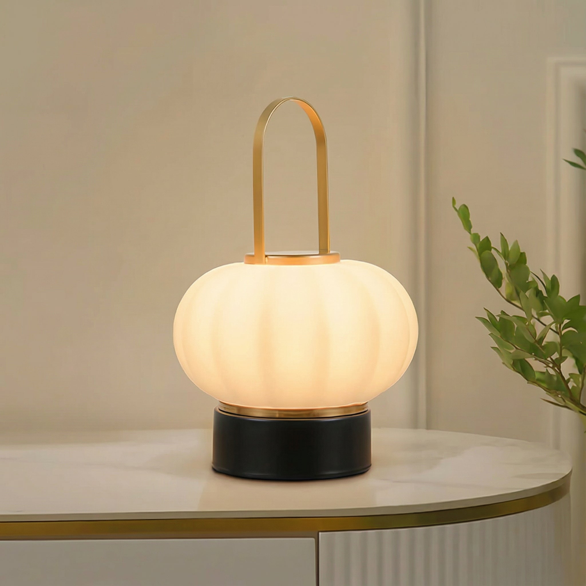 Freyza - LED Lantern Table Lamp Nordic Rechargeable Cordless Portable 22cm / 8.7in