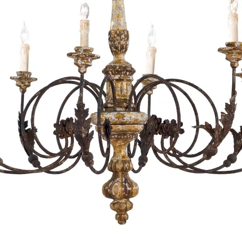 Freyza | Silva Large Retro Wood Chandelier – Retro Dining Room Living Room