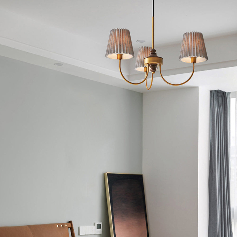 Freyza | Lustre en tissu blanc – Salle à manger et salon modernes