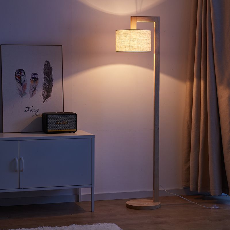 Freyza | Lampadaire en tissu et bois – Salon, chambre