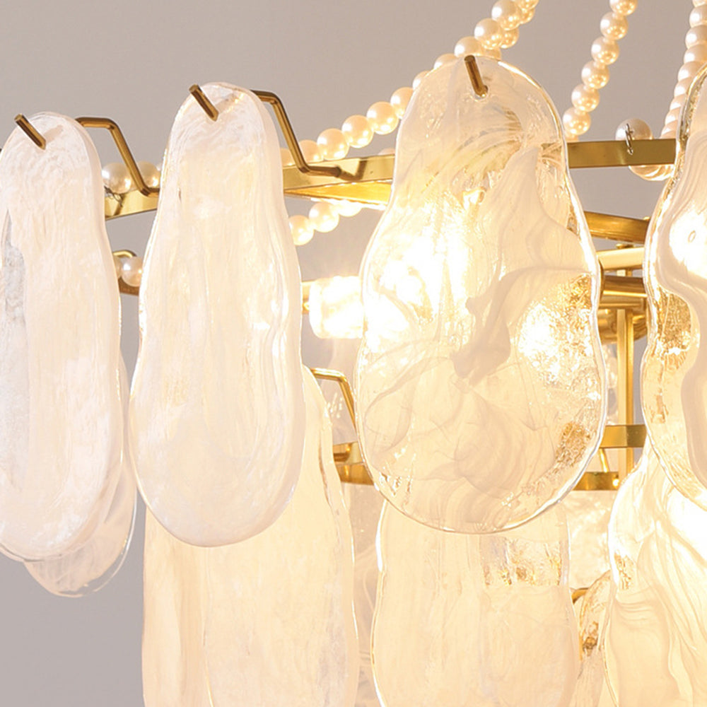 Freyza | Lustre en verre blanc – Salle à manger Salon