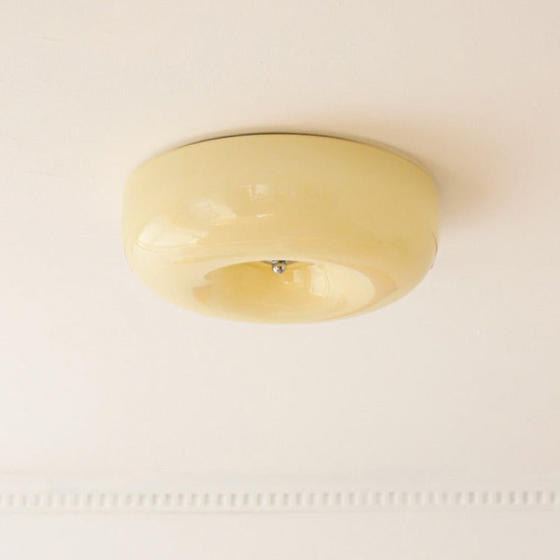 Freyza | Glass Flush Mount Ceiling Light – Bedroom Hallway Kitchen