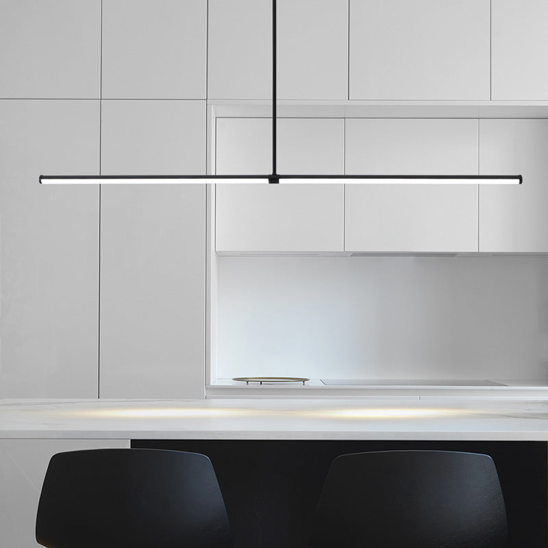 Freyza | Suspension Arisha minimaliste noire – Luminaire moderne pour cuisine et salle à manger