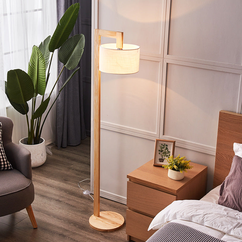 Freyza | Lampadaire en tissu et bois – Salon, chambre