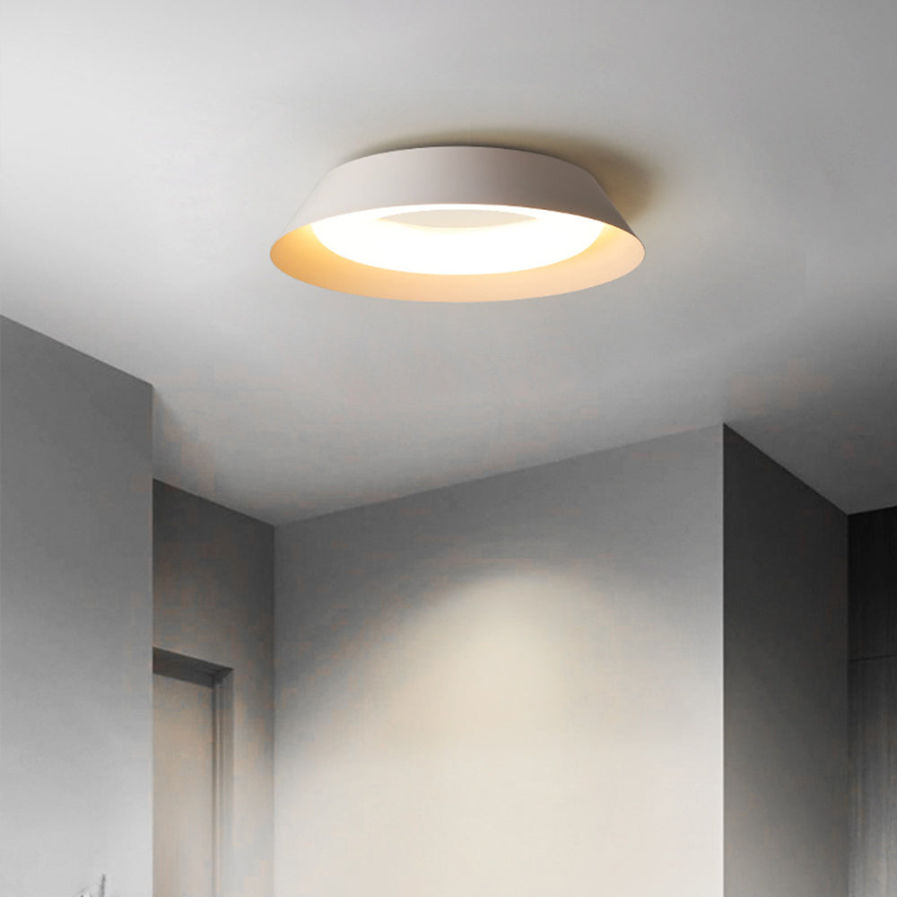 Freyza | Plafonnier blanc à montage affleurant – chambre, couloir, cuisine nordiques