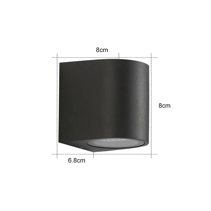 Freyza | Tavon minimalistische schwarze Metall-Außenwandlampe – minimalistisches Licht für Garten und Außenbereich