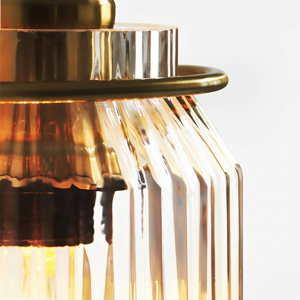 Freyza - Modern Ripple Glass Wall Sconce – Elegant Gold Funnel Wall Lamp (E27)
