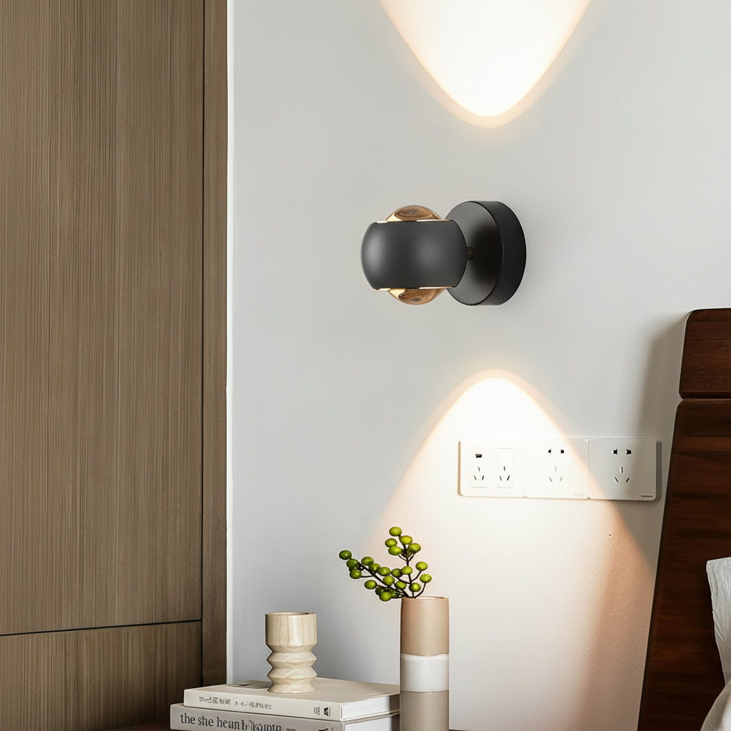 LED Wall Washer Sconce | Round Up Down Aluminum 7W 10cm / 4in Modern Art Gallery Light