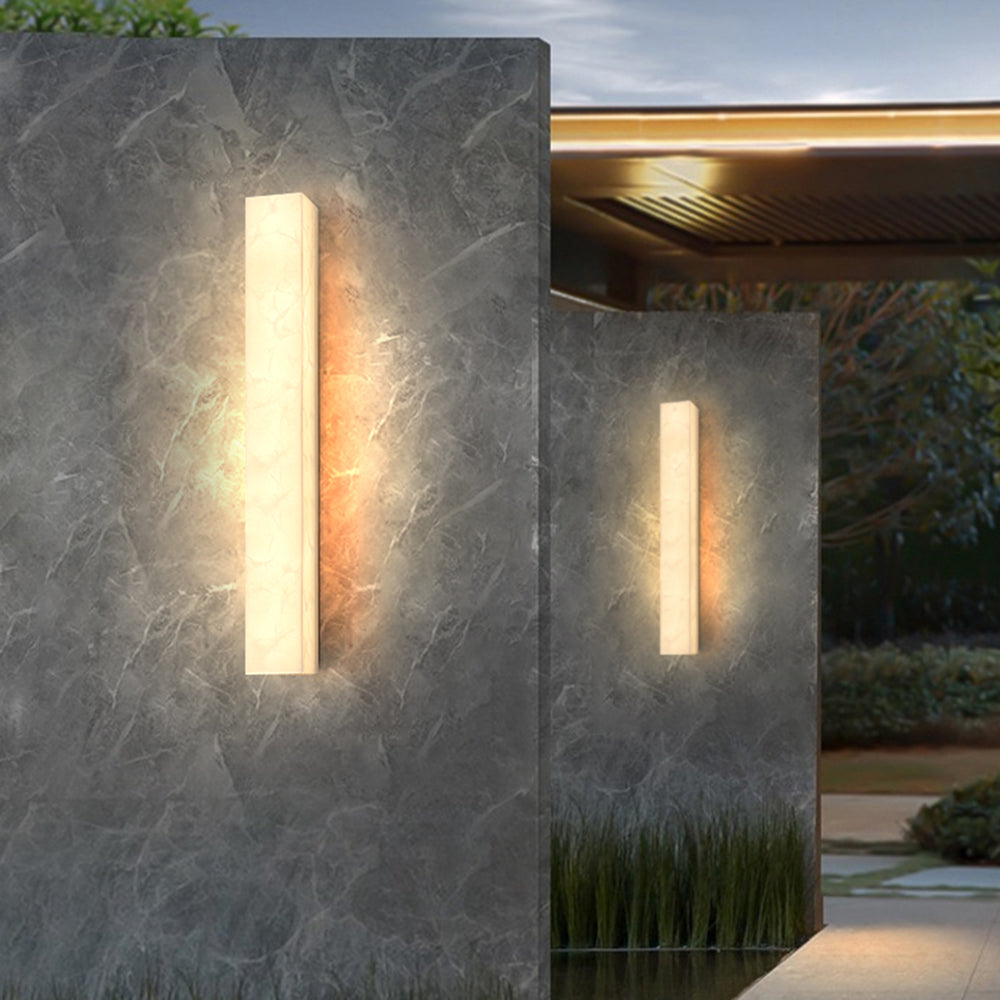 Freyza | Ayen Modern Rectangular White Outdoor Wall Light – Modern Garden Porch Exterior