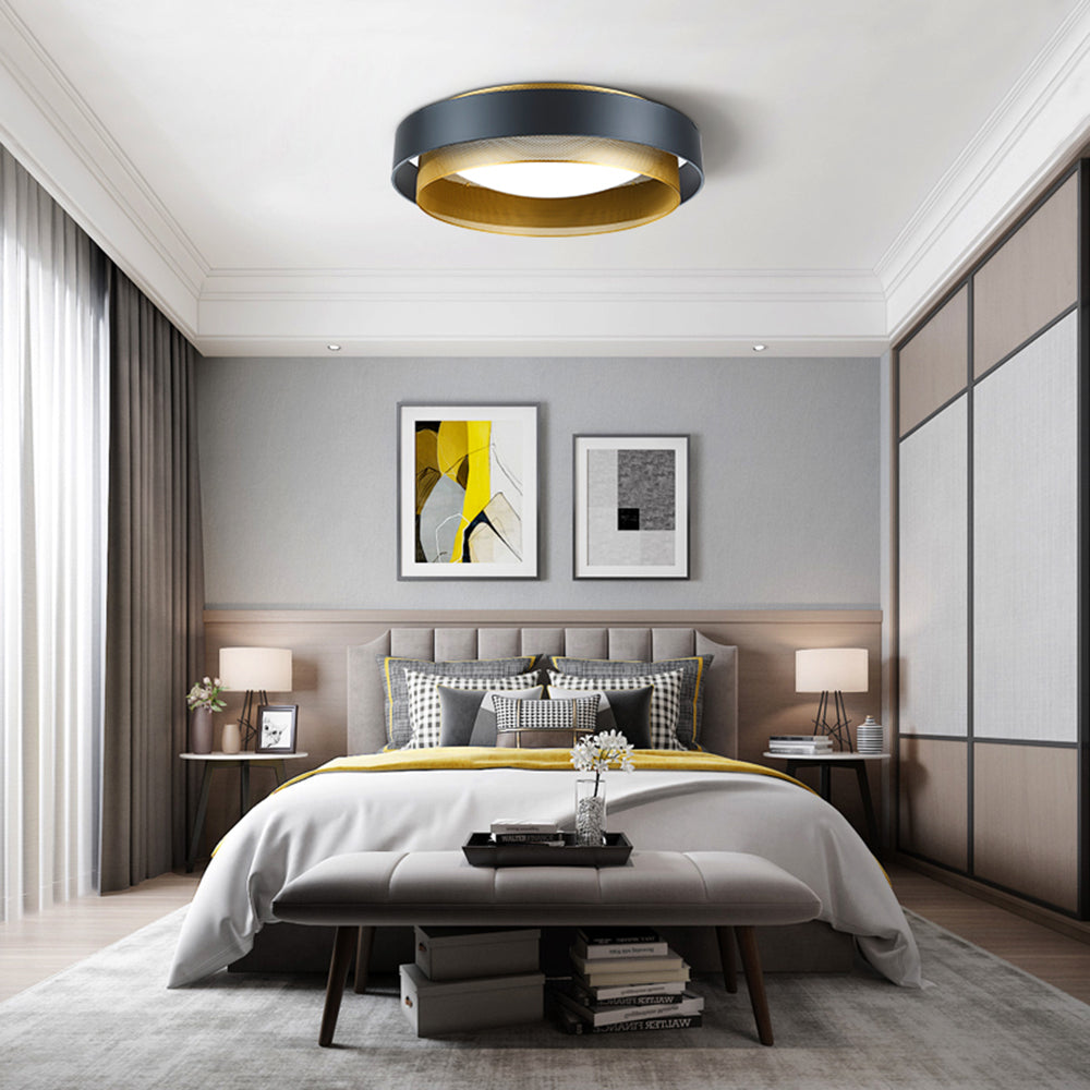 Freyza | Plafonnier noir et blanc – Moderne pour chambre, couloir et cuisine