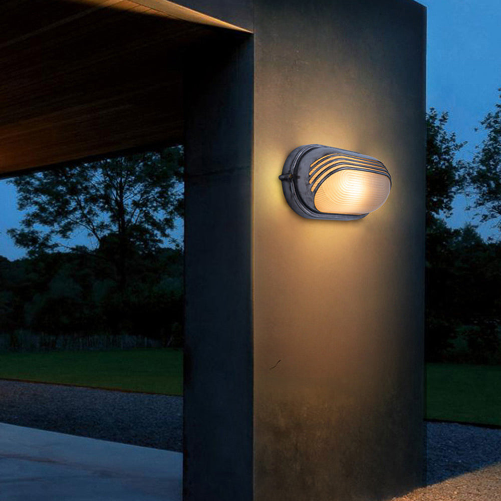 Freyza | Applique murale extérieure en verre – Extérieur moderne pour jardin et porche