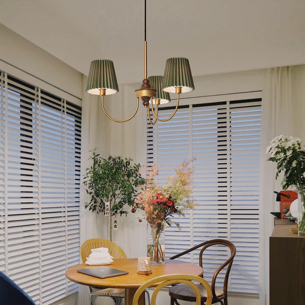 Freyza | Lustre en tissu blanc – Salle à manger et salon modernes