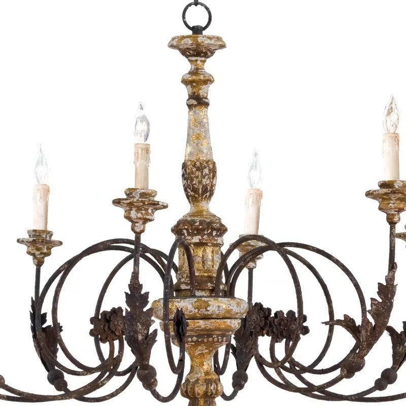 Freyza | Silva Large Retro Wood Chandelier – Retro Dining Room Living Room