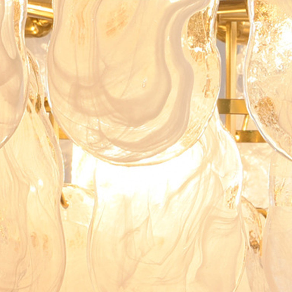 Freyza | Lustre en verre blanc – Salle à manger Salon