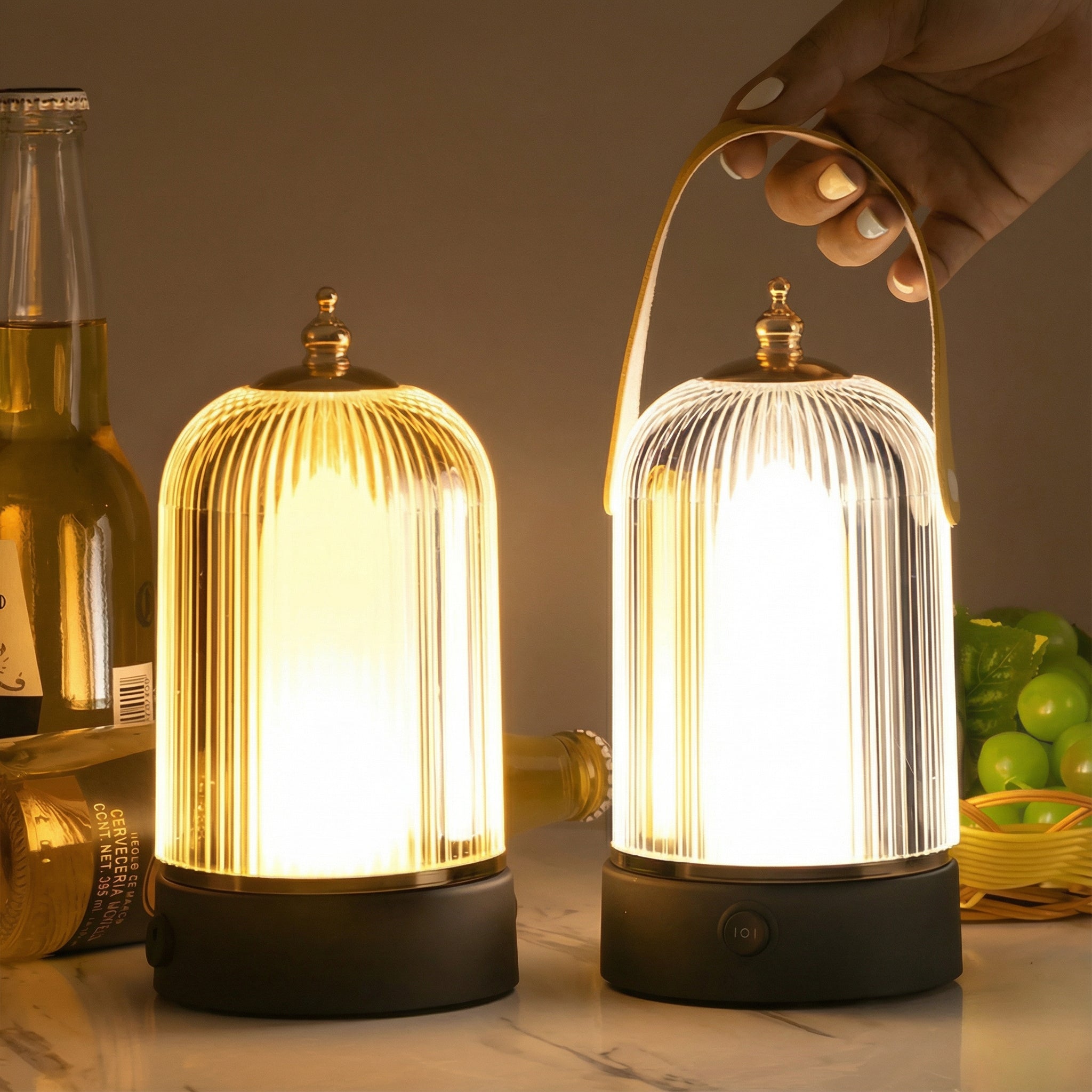 Freyza - LED Table Lamp Birdcage Lantern Portable Cordless Rechargeable Touch Dimmable 24cm / 9.4in