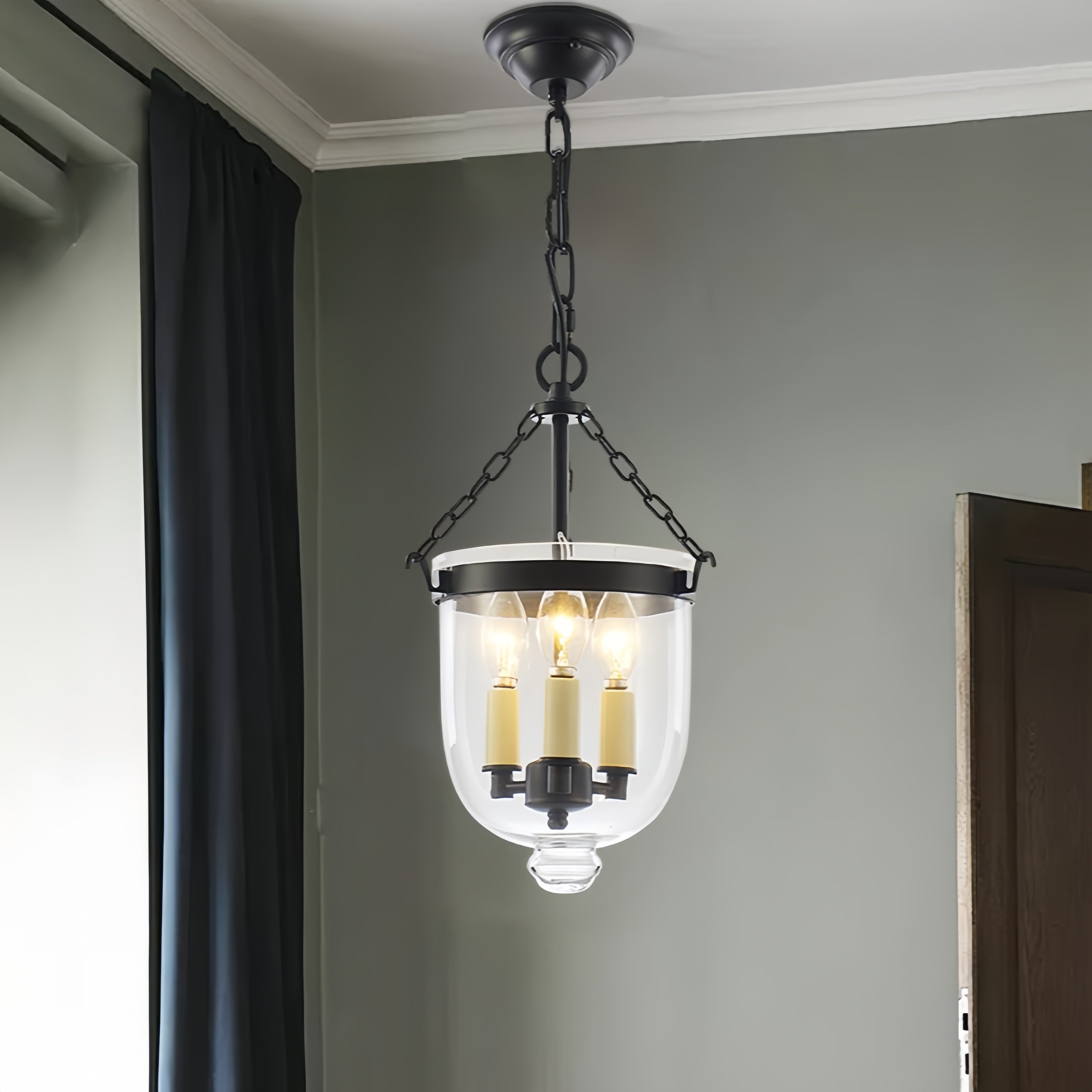 Freyza | Silva Industrial Candle Pendant Light – Industrial Kitchen Dining Room