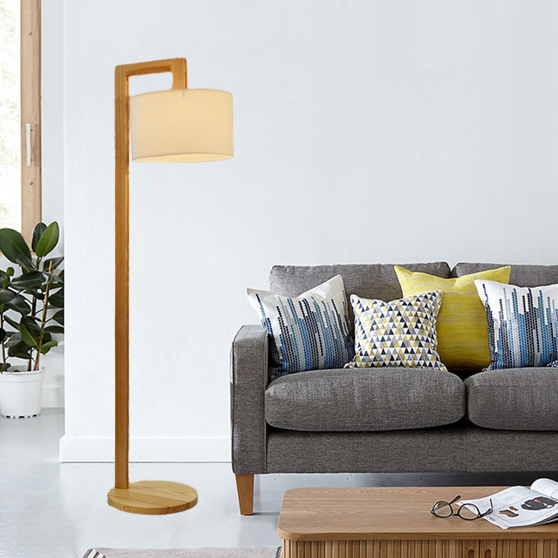 Freyza | Lampadaire en tissu et bois – Salon, chambre