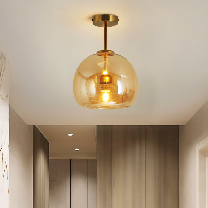 Freyza | Plafonnier semi-encastré en verre Rhea – chambre, couloir, cuisine