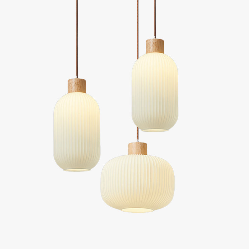 Freyza | Suspension en verre blanc – Cuisine moderne et salle à manger