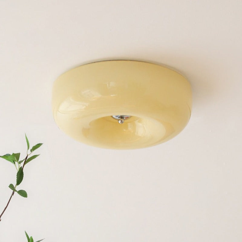 Freyza | Glass Flush Mount Ceiling Light – Bedroom Hallway Kitchen