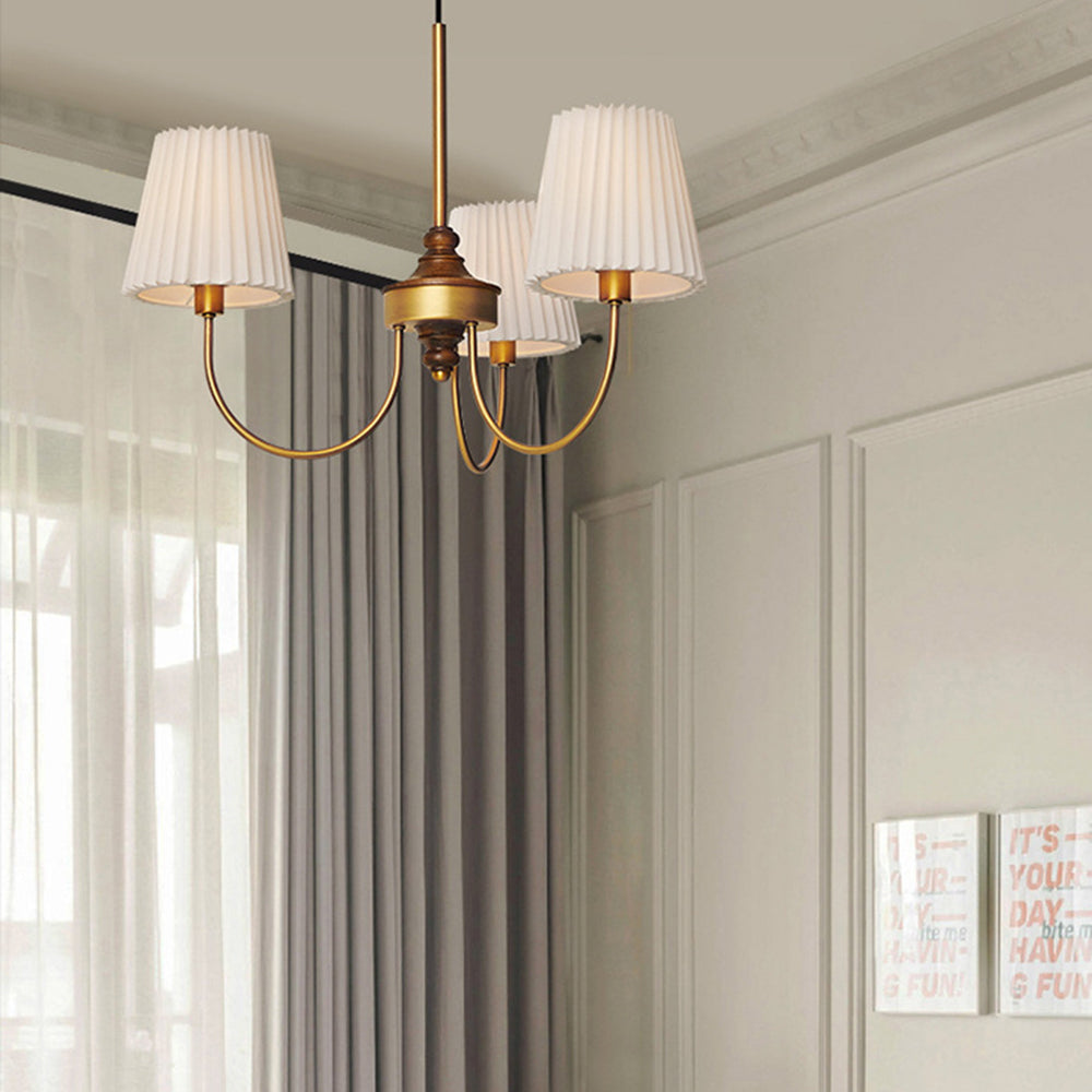 Freyza | Lustre en tissu blanc – Salle à manger et salon modernes