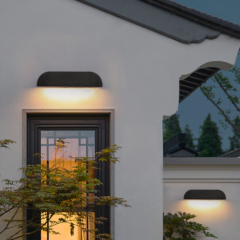 Freyza | Applique murale extérieure noire et blanche – Éclairage moderne pour jardin, porche et extérieur
