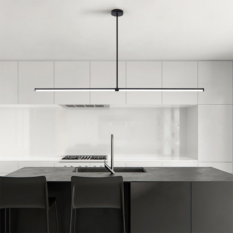 Freyza | Suspension Arisha minimaliste noire – Luminaire moderne pour cuisine et salle à manger