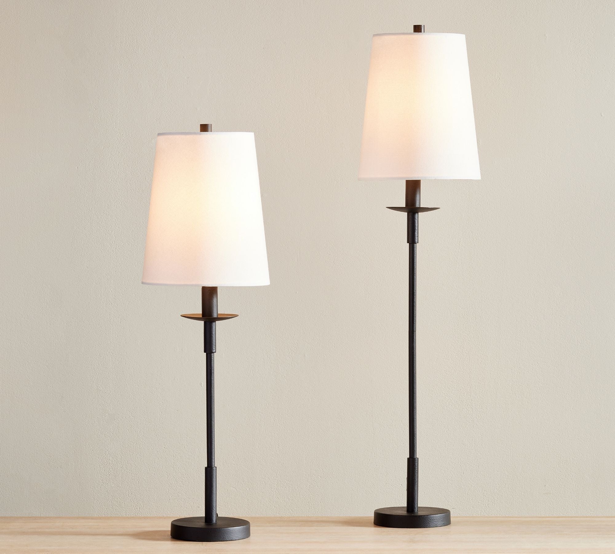 Freyza | Iron Linen Table Lamp – Modern Bedside Bedroom