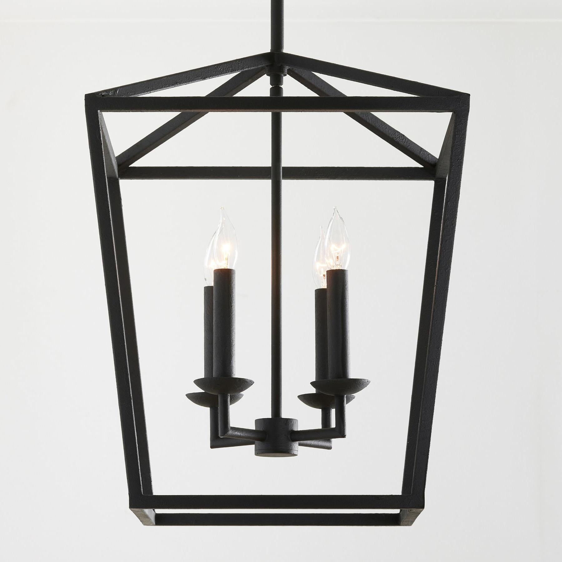 Freyza | Lodge Lantern Brass Pendant Light