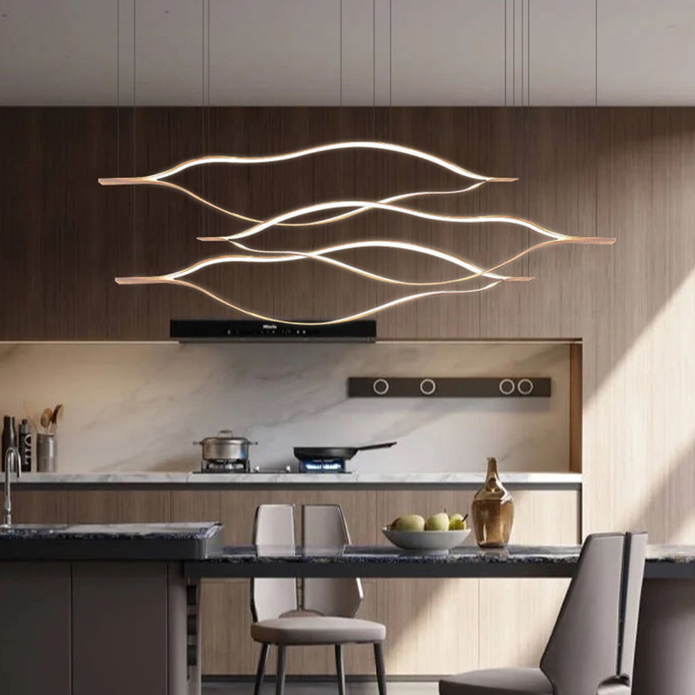 Freyza | Suspension dorée – Cuisine et salle à manger minimalistes