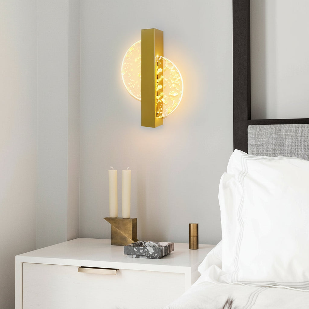 Freyza - LED Wall Sconce Light – Modern Nordic Geometric Acrylic Bedside (25x20cm / 9.8x7.9in)