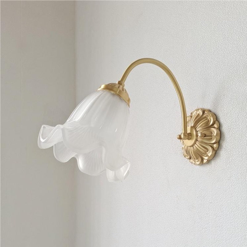 Freyza | Applique murale intérieure en verre doré – Chambre et salon rétro